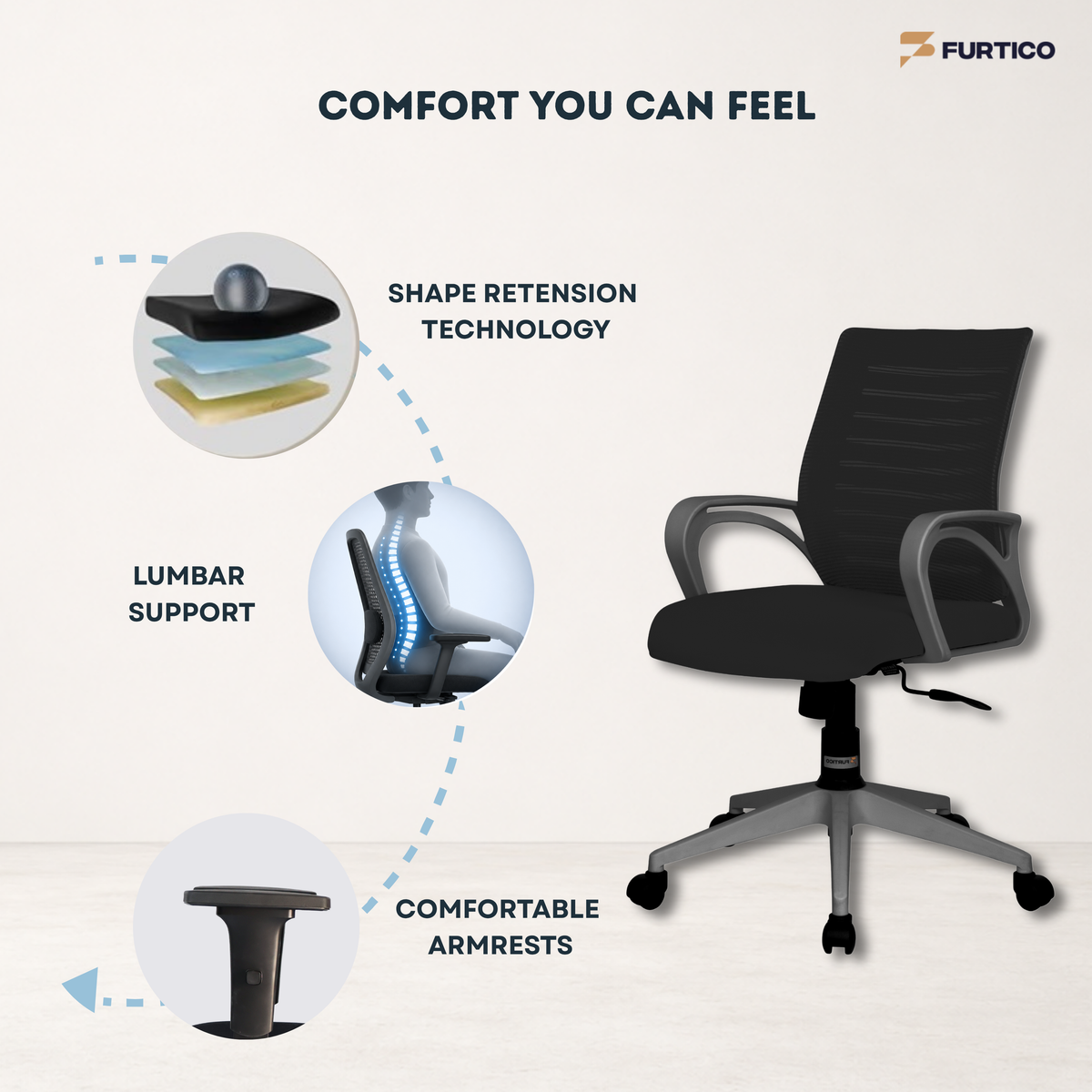 Furtico Focus Arc Ergonomic Office Chair