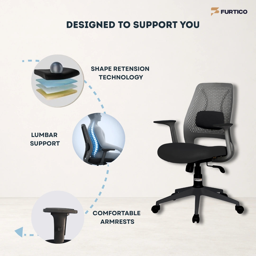 Furtico Focus Elevate Ergonomic Office Chair
