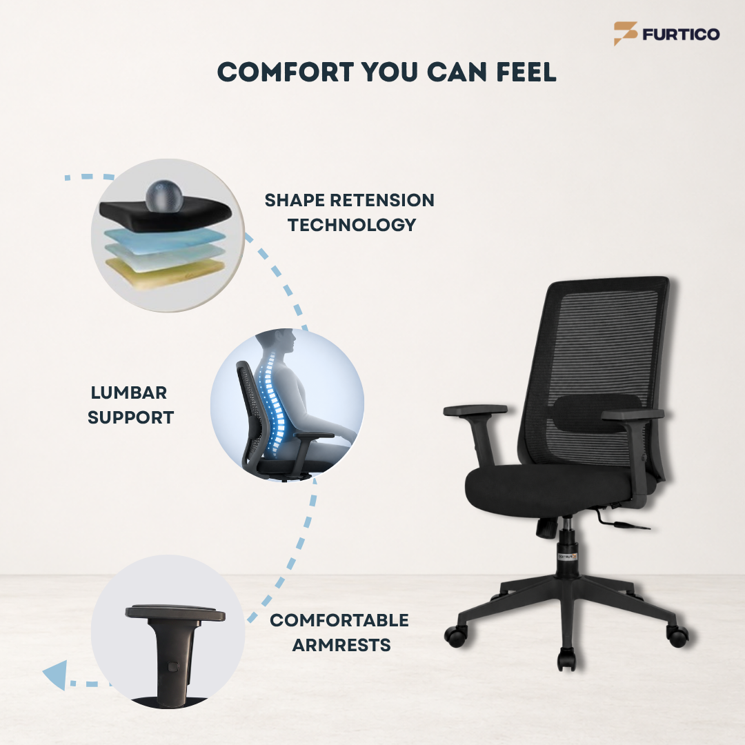 Furtico Focus Pulse Ergonomic Office Chair