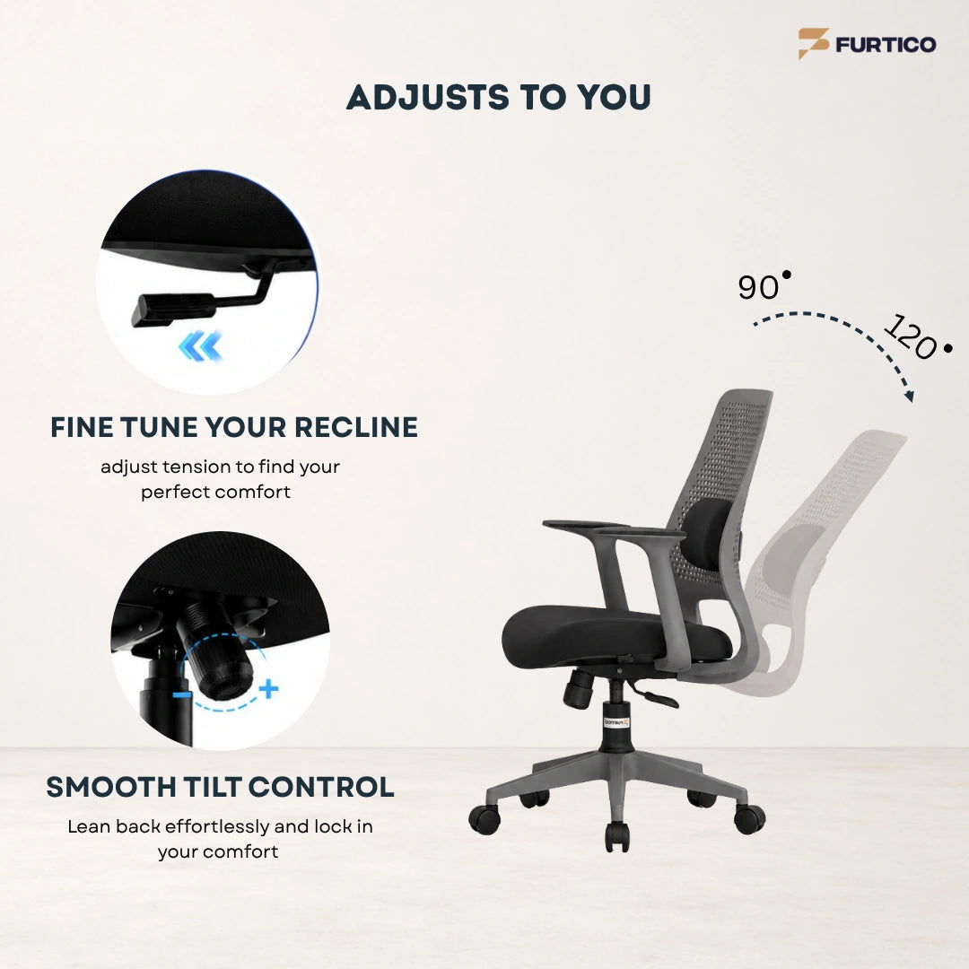 Furtico Focus Elevate Ergonomic Office Chair