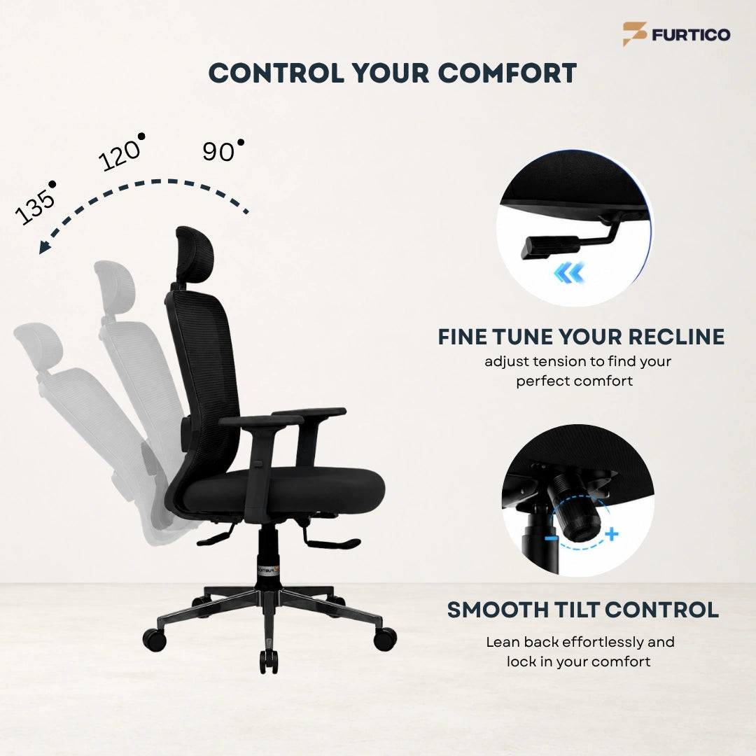 Furtico Apex Crest Ergonomic Office Chair