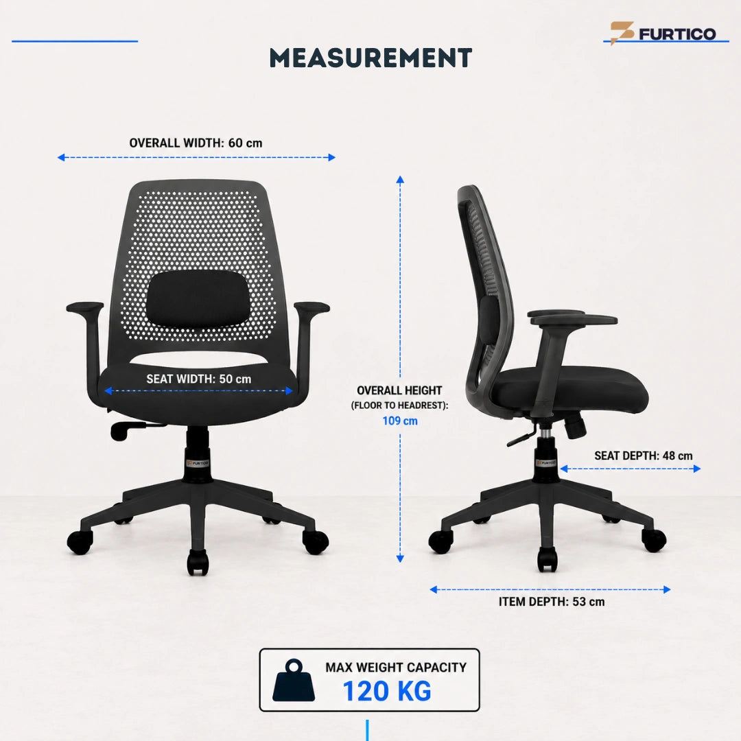 Furtico Focus Elevate Ergonomic Office Chair