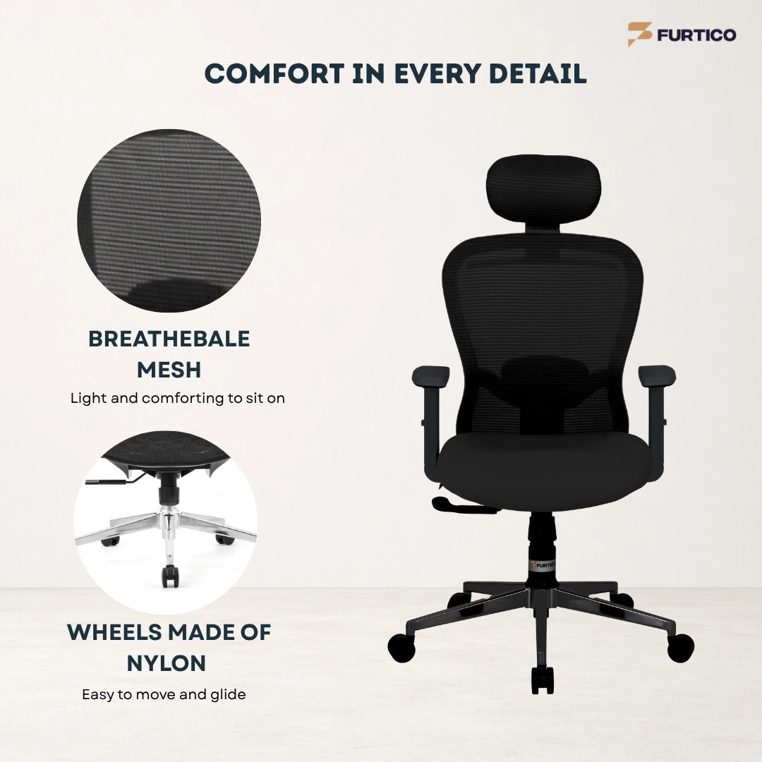 Furtico Apex Crest Ergonomic Office Chair