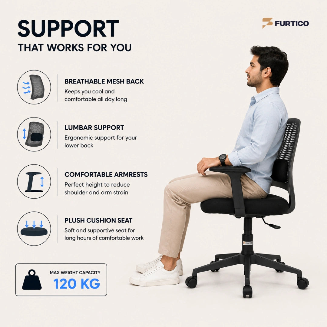 Furtico Focus Elevate Ergonomic Office Chair