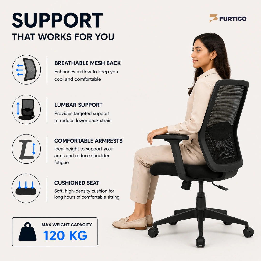 Furtico Focus Peak Ergonomic Office Chair