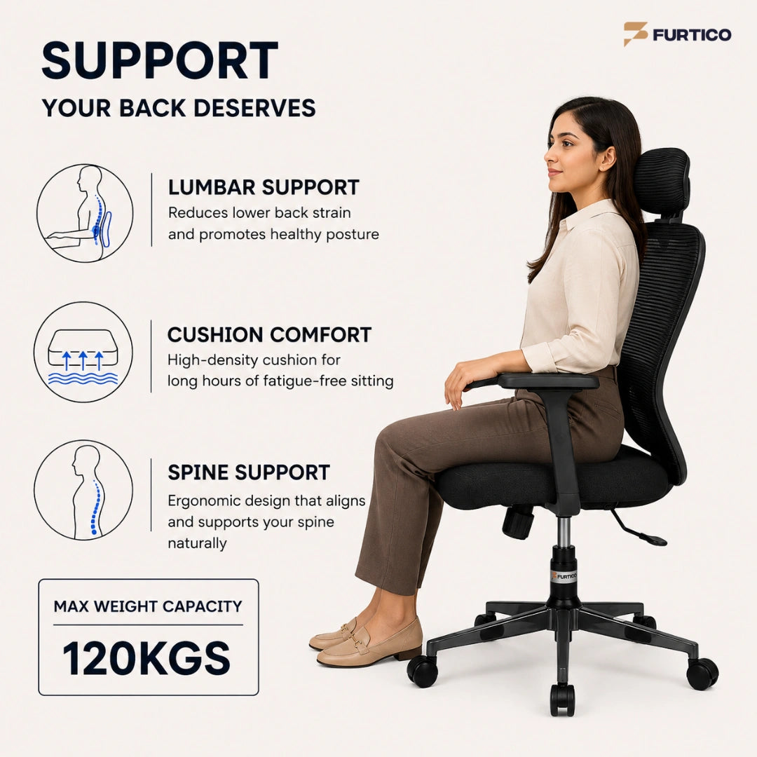 Furtico Apex Crest Ergonomic Office Chair