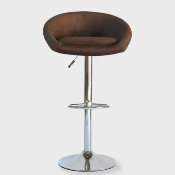 Furtico Modern Upholstered Bar Stool – Adjustable Height Fabric Swivel Stool for Kitchen Island & Home Bar (2 Colors)